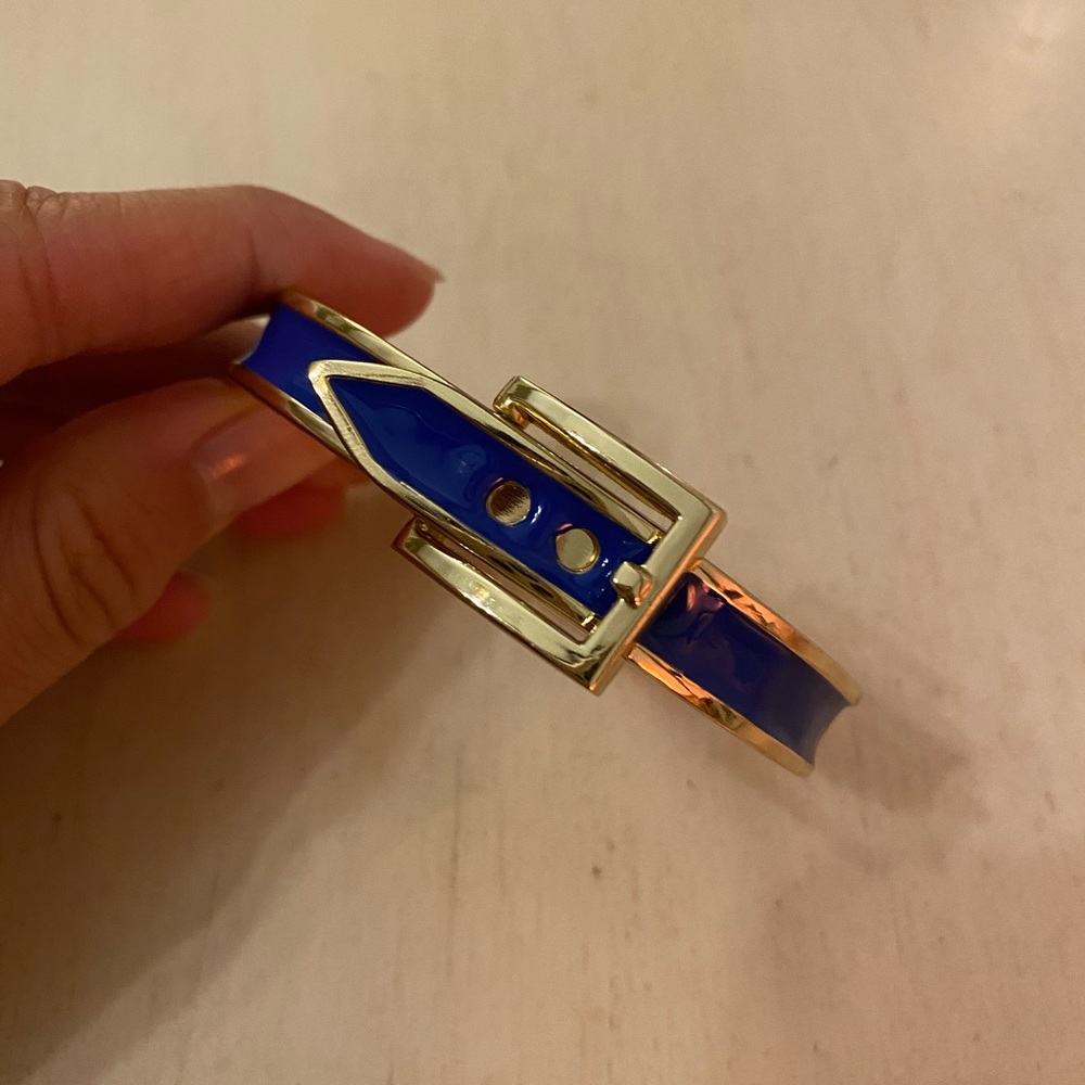 Blue Belt Bangle Bracelet